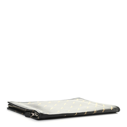 Balenciaga Agneau Allover Logo Pouch Black 4 of 9