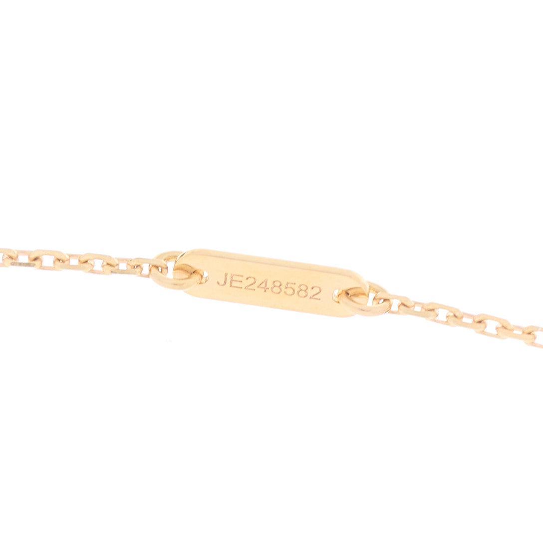 18K Rose Gold Carnelian Sweet Alhambra Pendant Necklace