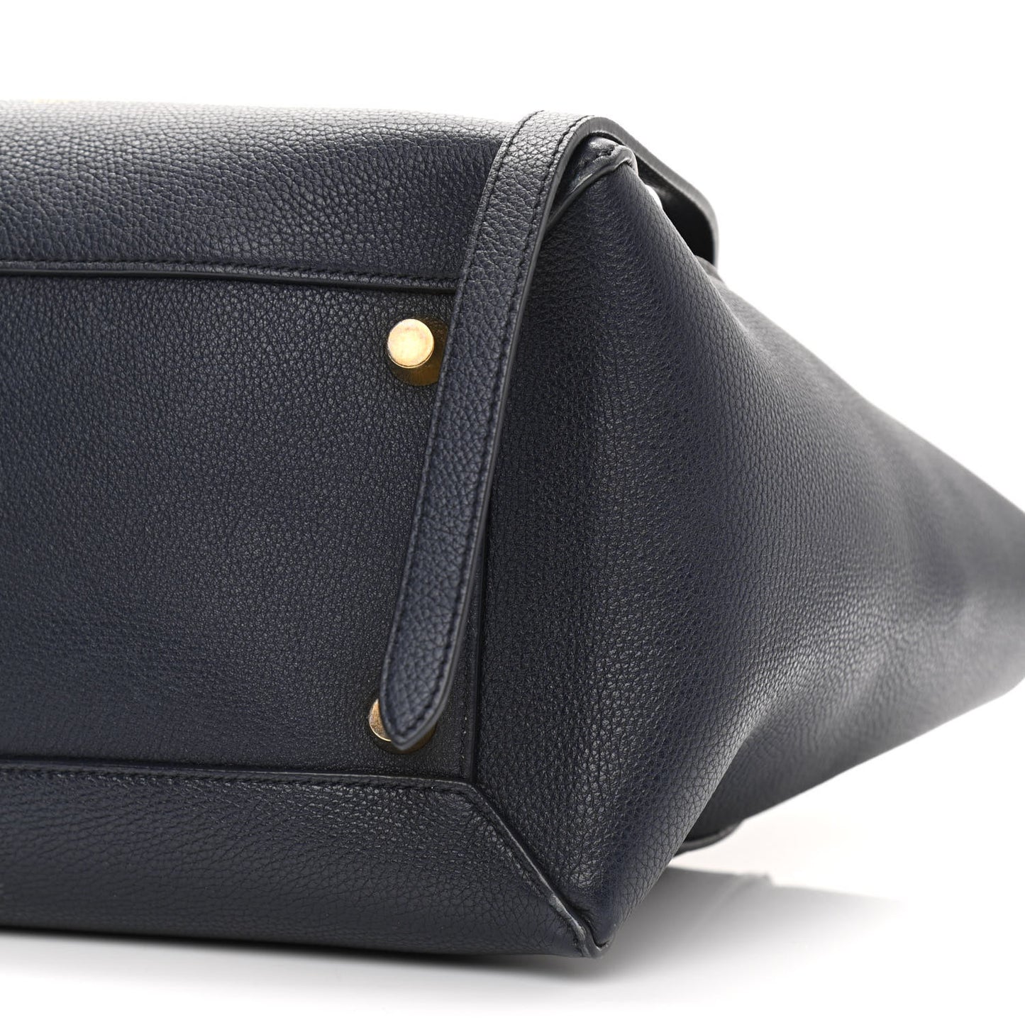 Drummed Calfskin Mini Belt Bag Navy