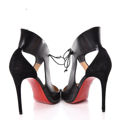 Christian Louboutin Suede Kid Ferme 100 Pumps 37.5 Black 6 of 12