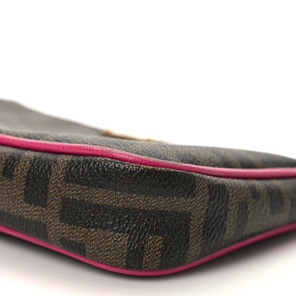 Fendi Zucca Spalmati Vitello Elite Pochette Tobacco Ciclamino 10 of 14