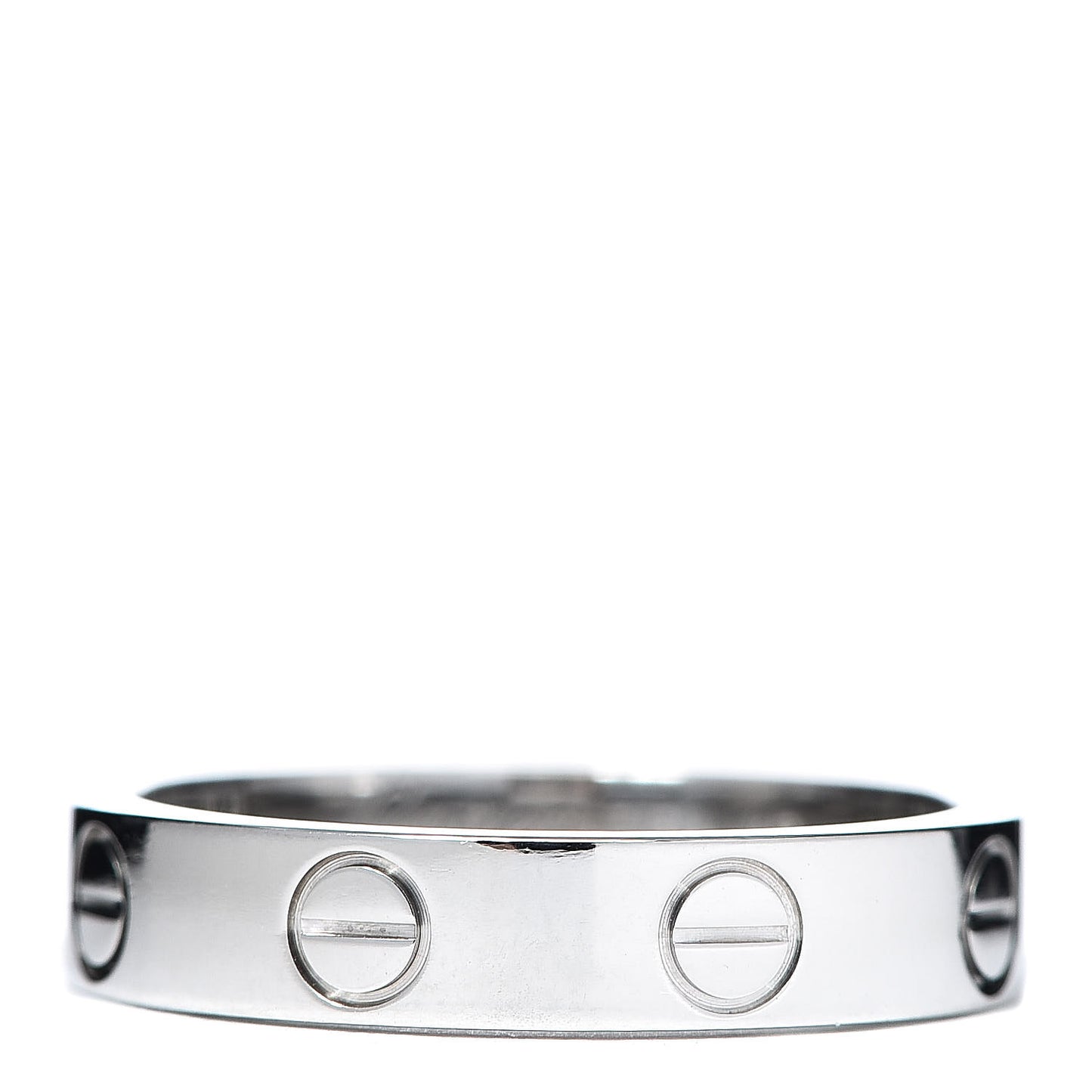 18K White Gold 3.5mm LOVE Wedding Band Ring 49 4.75