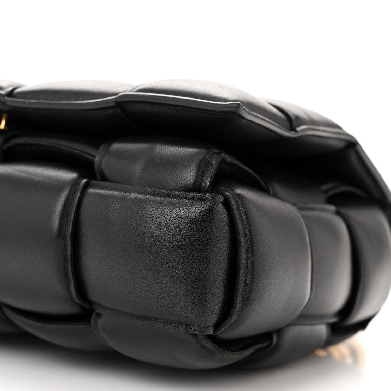 Bottega Veneta Lambskin Maxi Intreccio Padded Chain Cassette Crossbody Bag Black 10 of 10