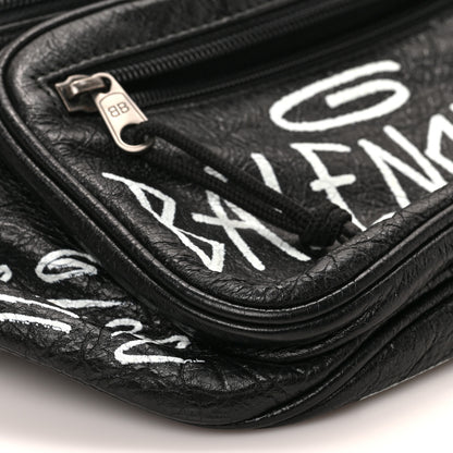Balenciaga Agneau Arena Graffiti All Over Explorer Belt Bag Black White 7 of 8