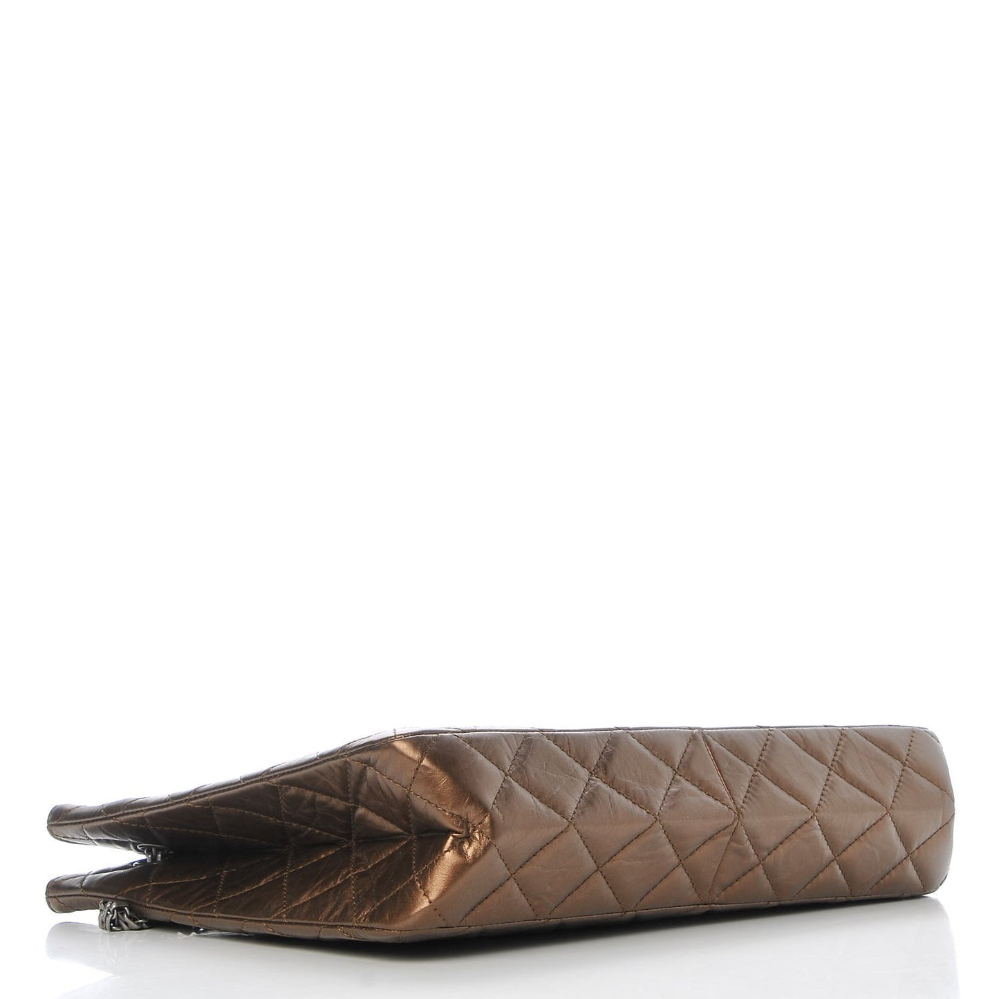 Aged Calfskin Quilted Reissue 2.55 Tote Bronze