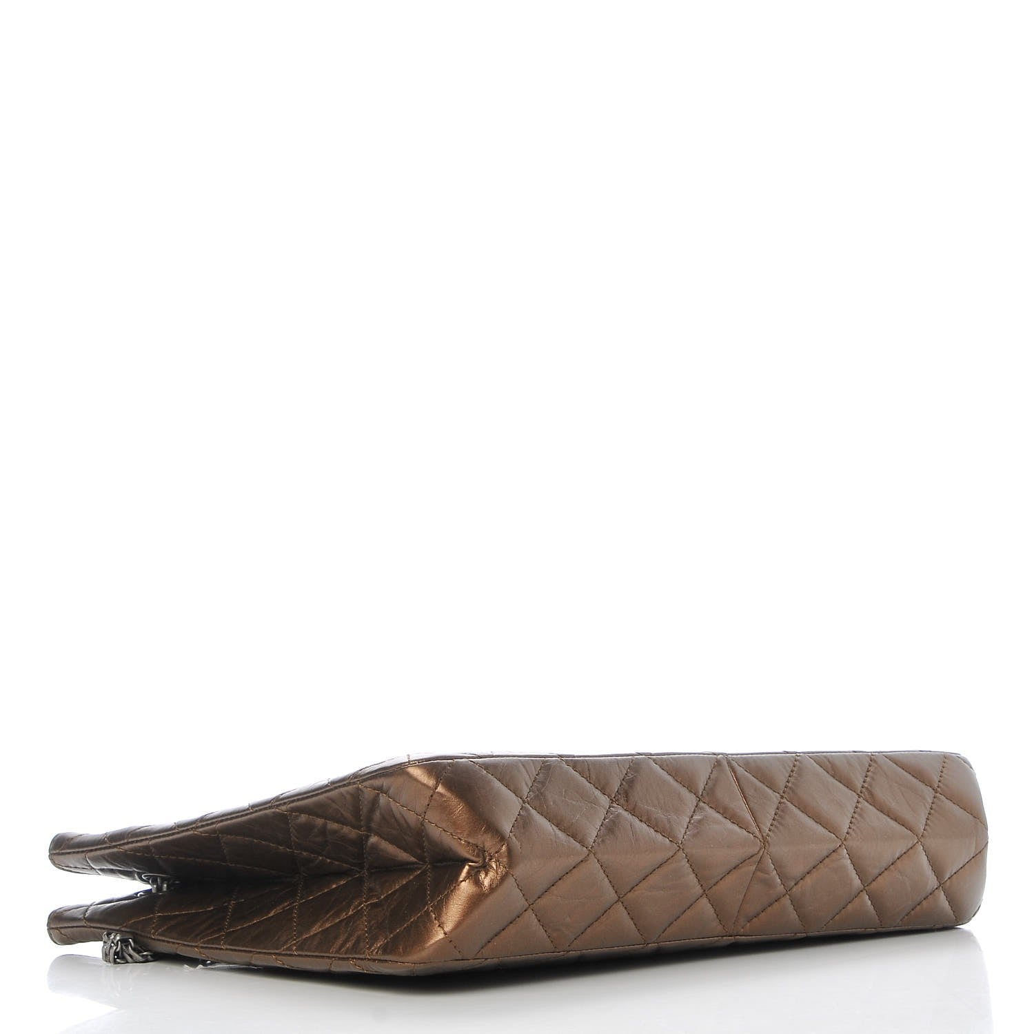 Chanel Aged Calfskin Quilted Reissue 2.55 Tote Bronze 4 of 7