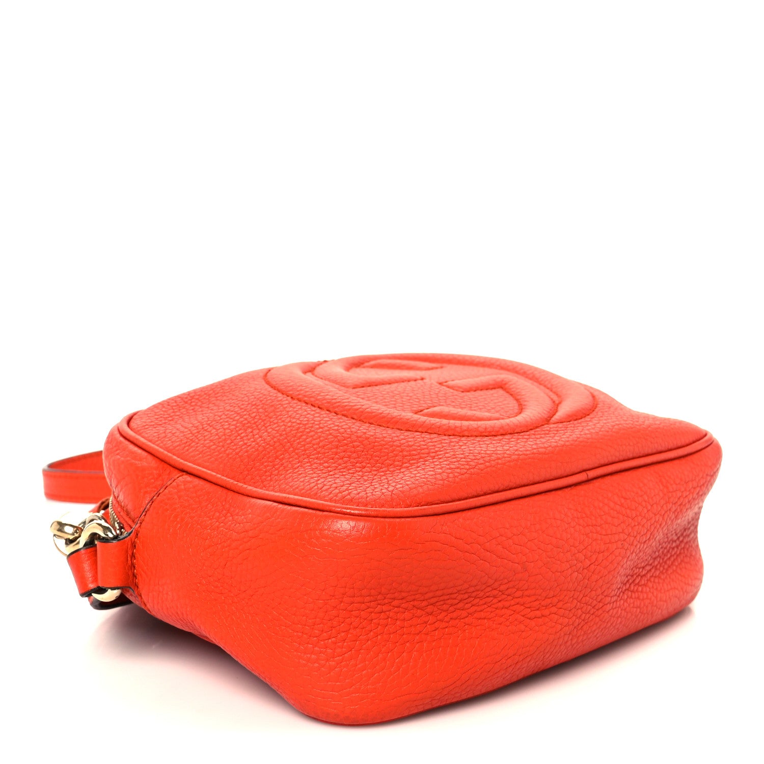 Gucci Pebbled Calfskin Small Soho Disco Bag Sun Orange 4 of 11