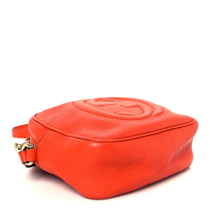 Gucci Pebbled Calfskin Small Soho Disco Bag Sun Orange 4 of 11
