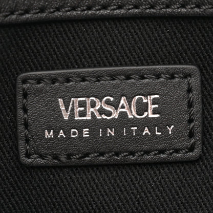 Versace Calfskin Studded Medium Repeat Zip Hobo Black 6 of 11