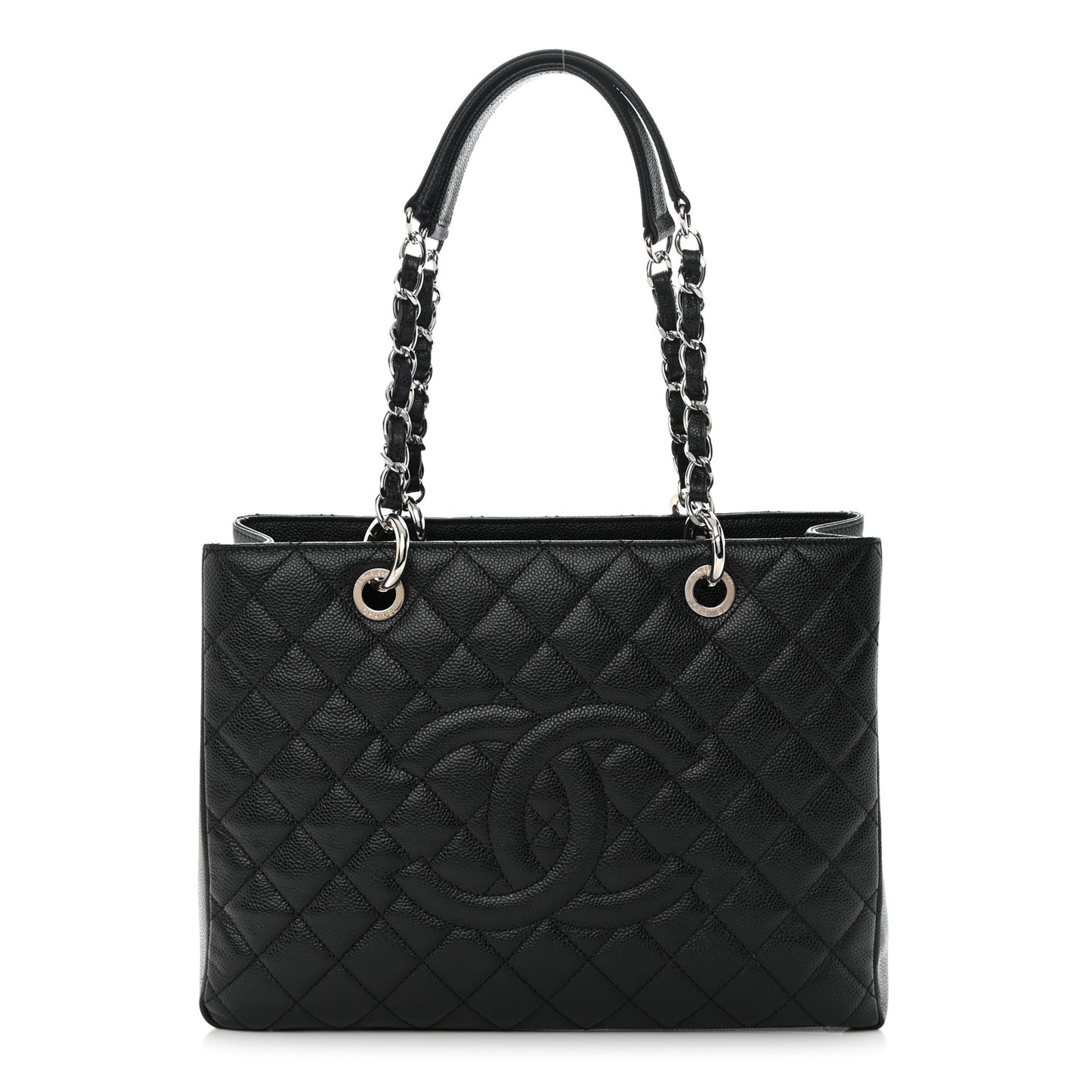Caviar Quilted Grand Shopping Tote GST Black