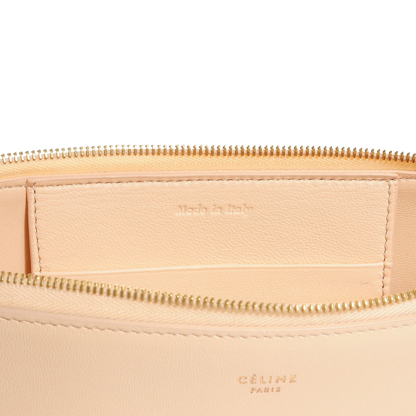 Smooth Lambskin Bi-Color Solo Clutch Pouch Black