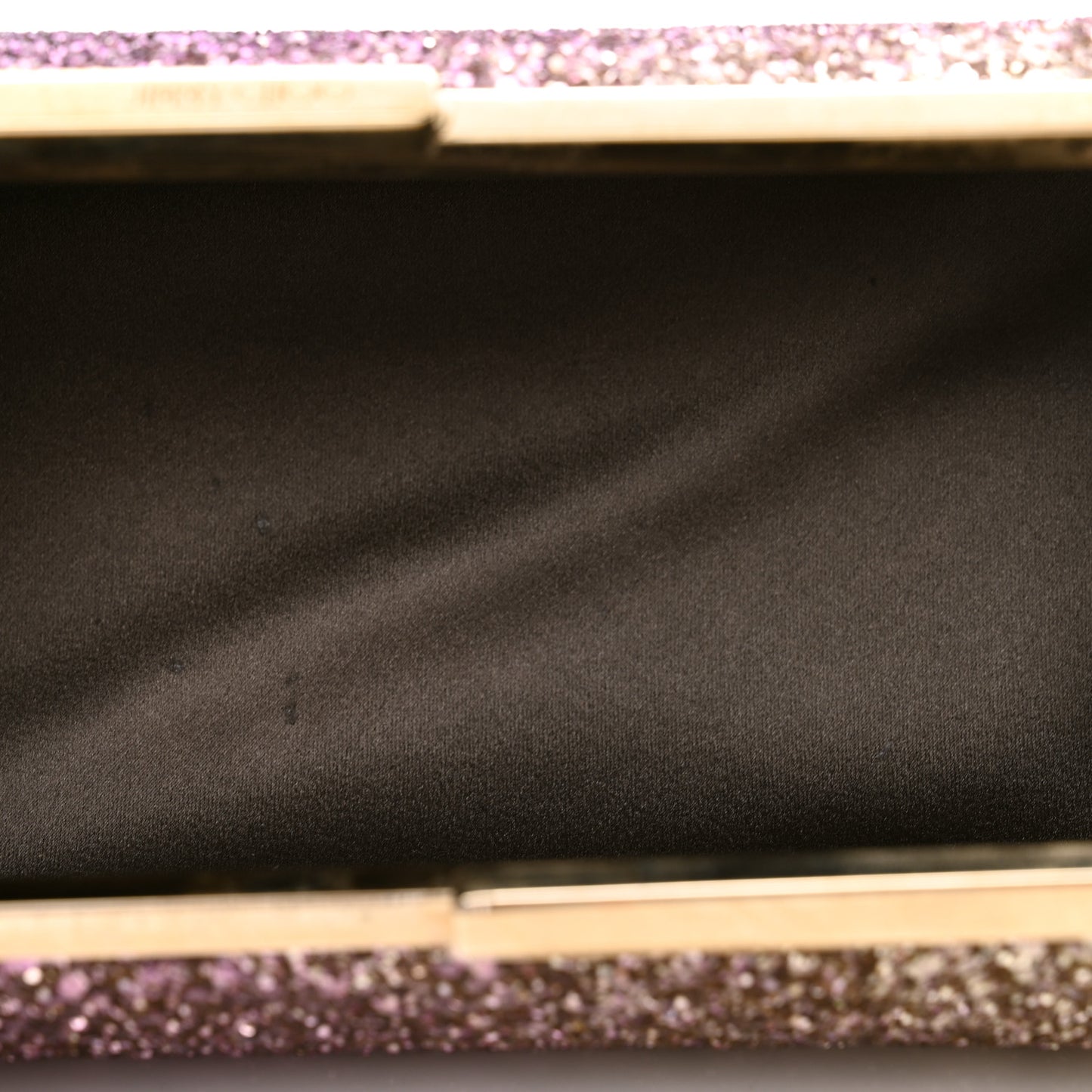 Coarse Glitter Trinket Clutch Pink Gold