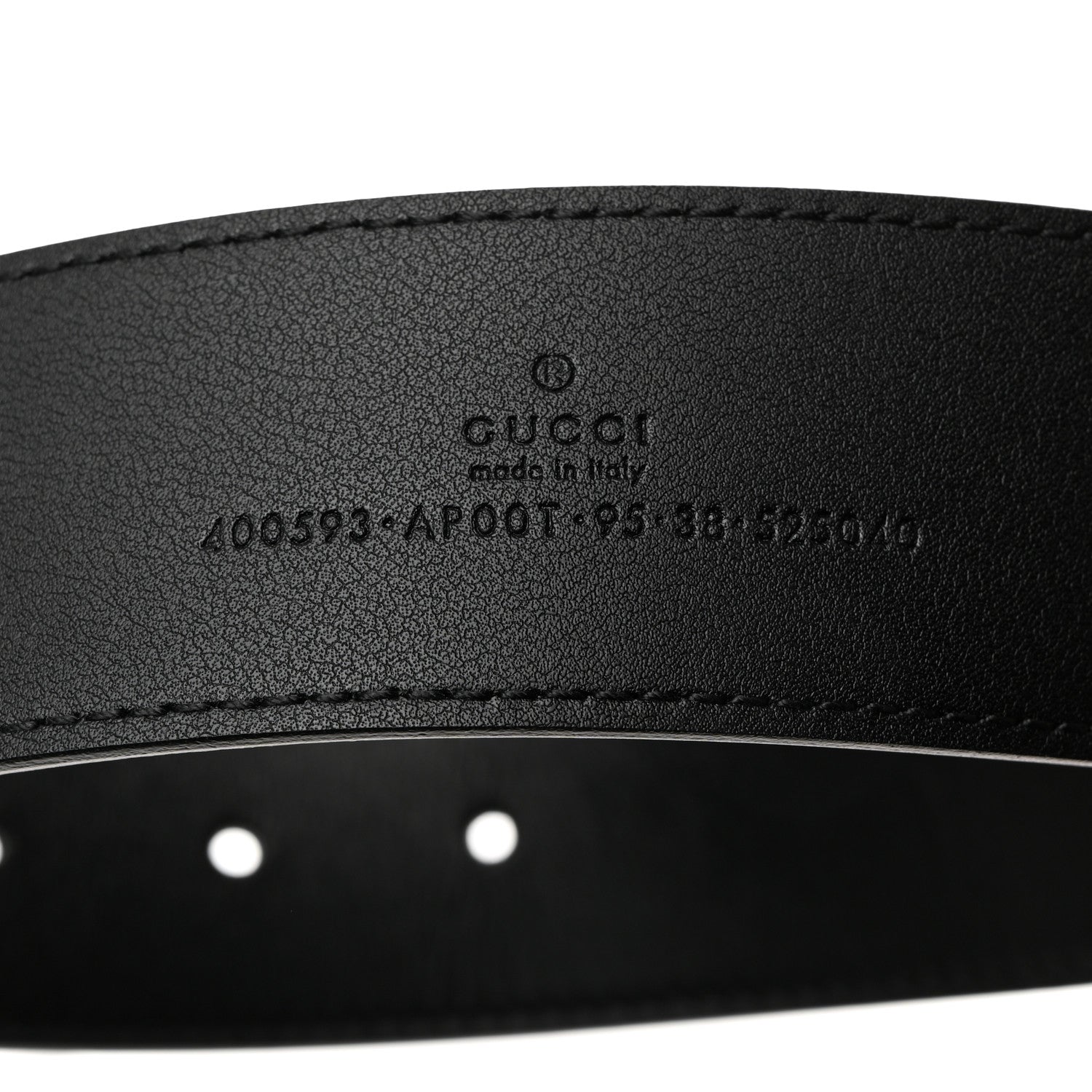 Gucci Calfskin Double G 40mm Belt 95 38 Black 3 of 6