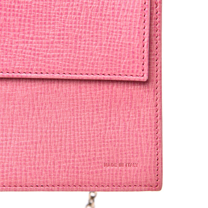 Fendi Zucca Spalmati Vitello Elite Chain Clutch Tobacco Fuxia Fragola 5 of 10