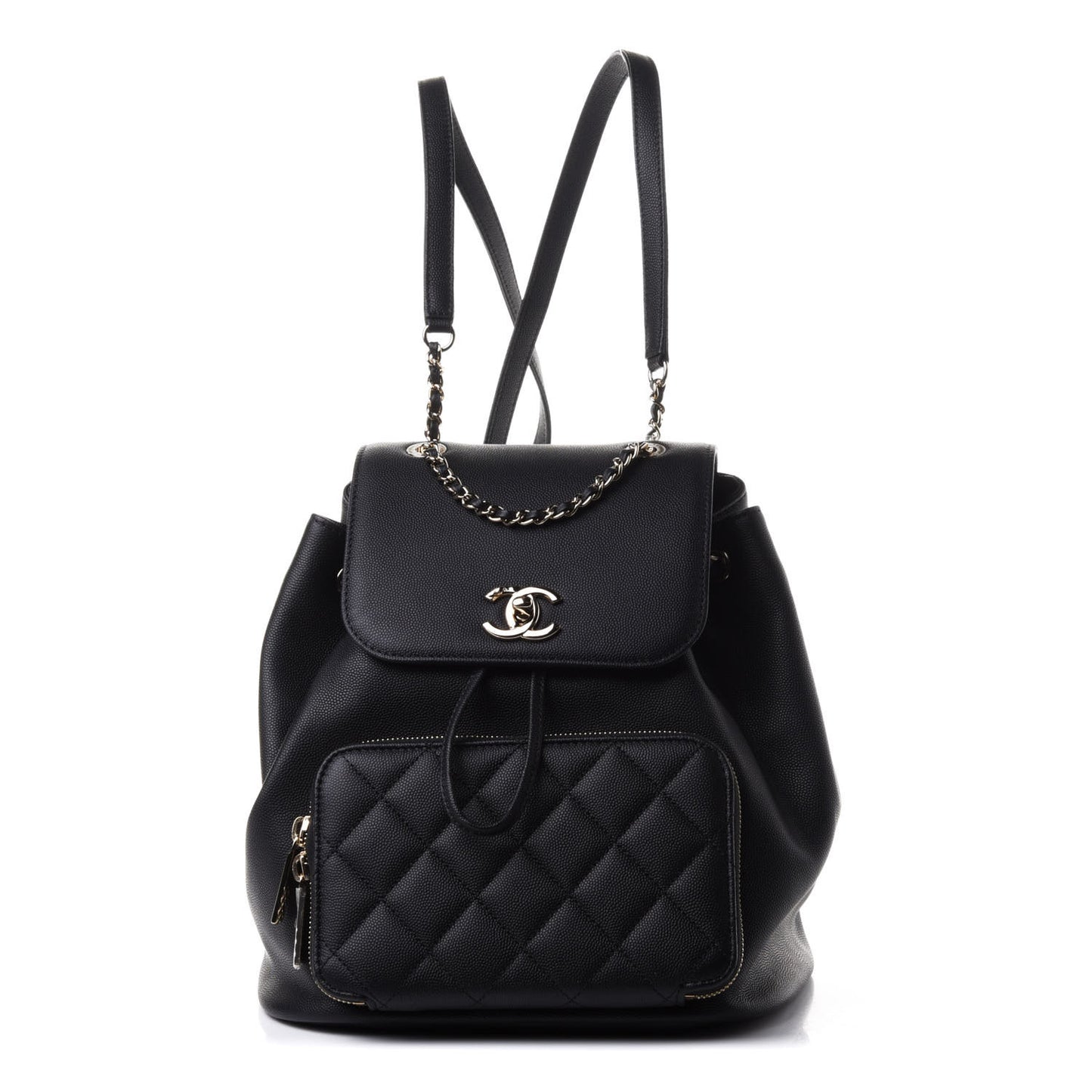Caviar Quilted Business Affinity Backpack Black