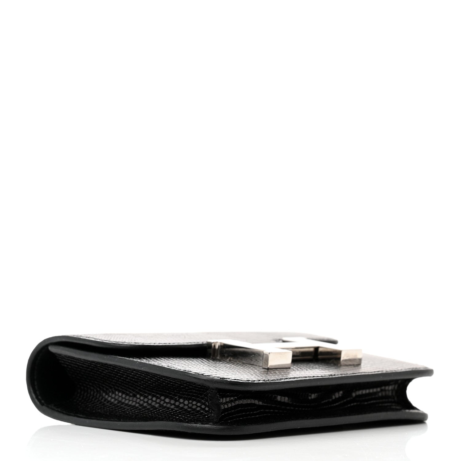 Hermes Lizard Constance Slim Wallet Black 5 of 14