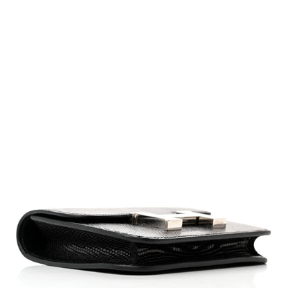 Hermes Lizard Constance Slim Wallet Black 5 of 14