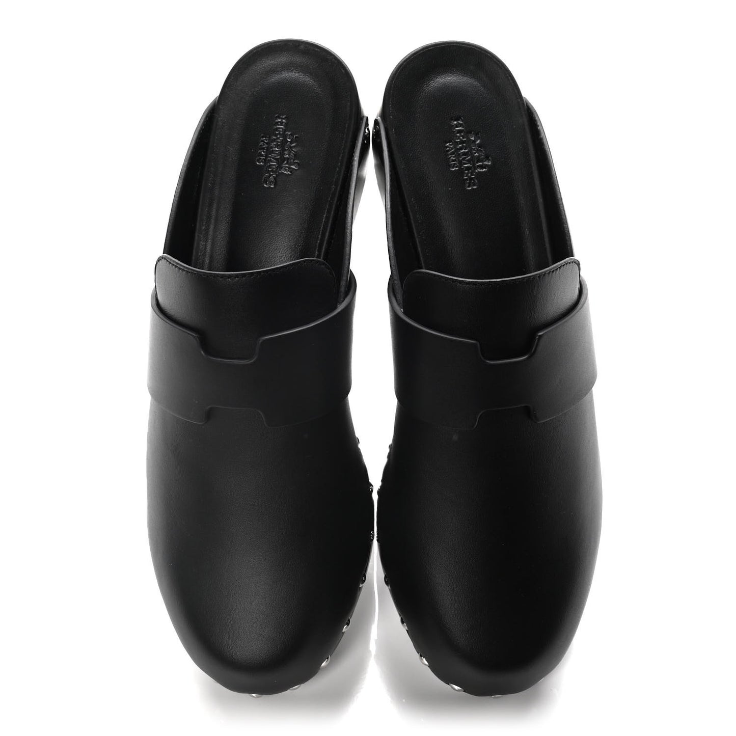 Calfskin Calya Mules 39 Black