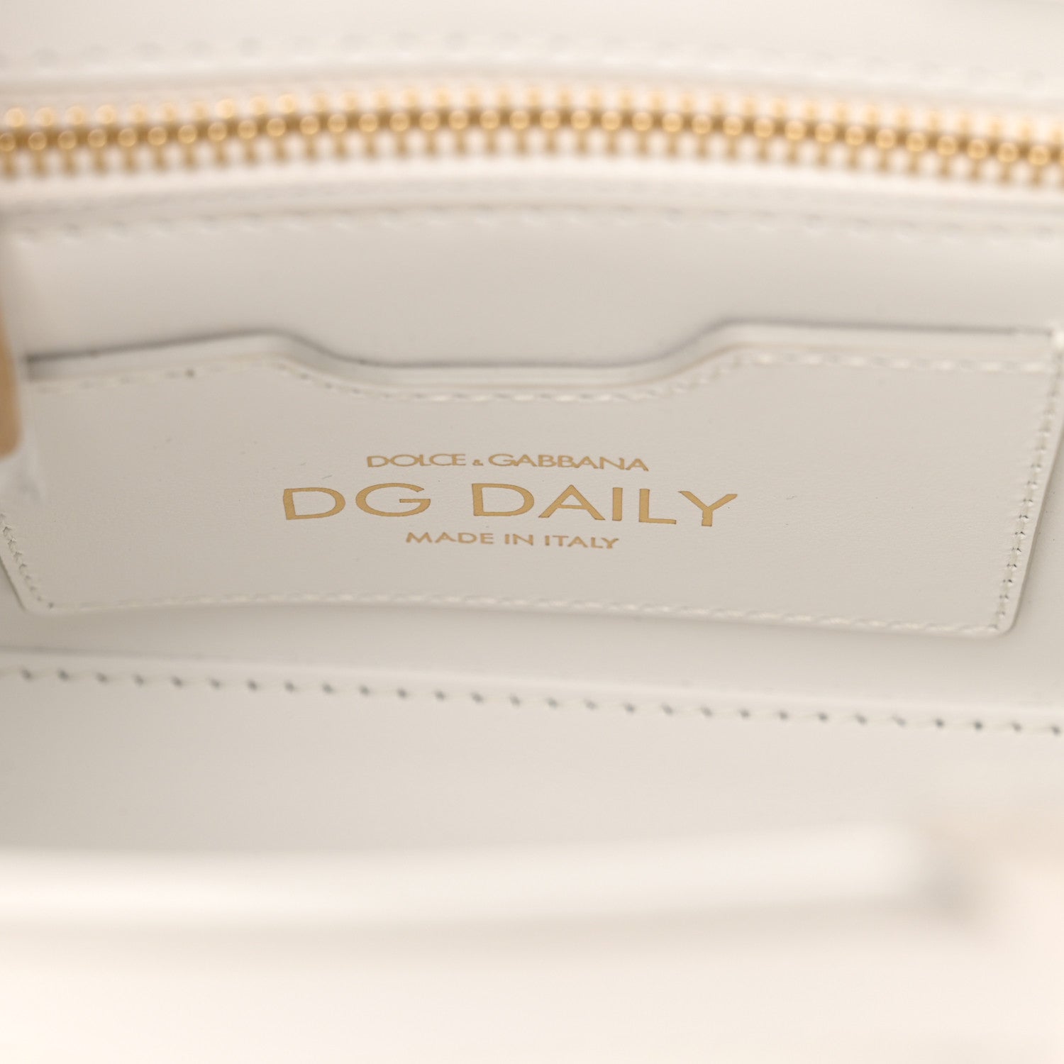 Dolce & Gabbana Calfskin Small DG Daily Shopper Tote White 6 of 10