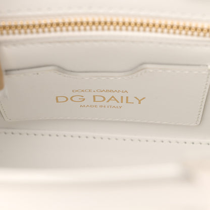 Dolce & Gabbana Calfskin Small DG Daily Shopper Tote White 6 of 10