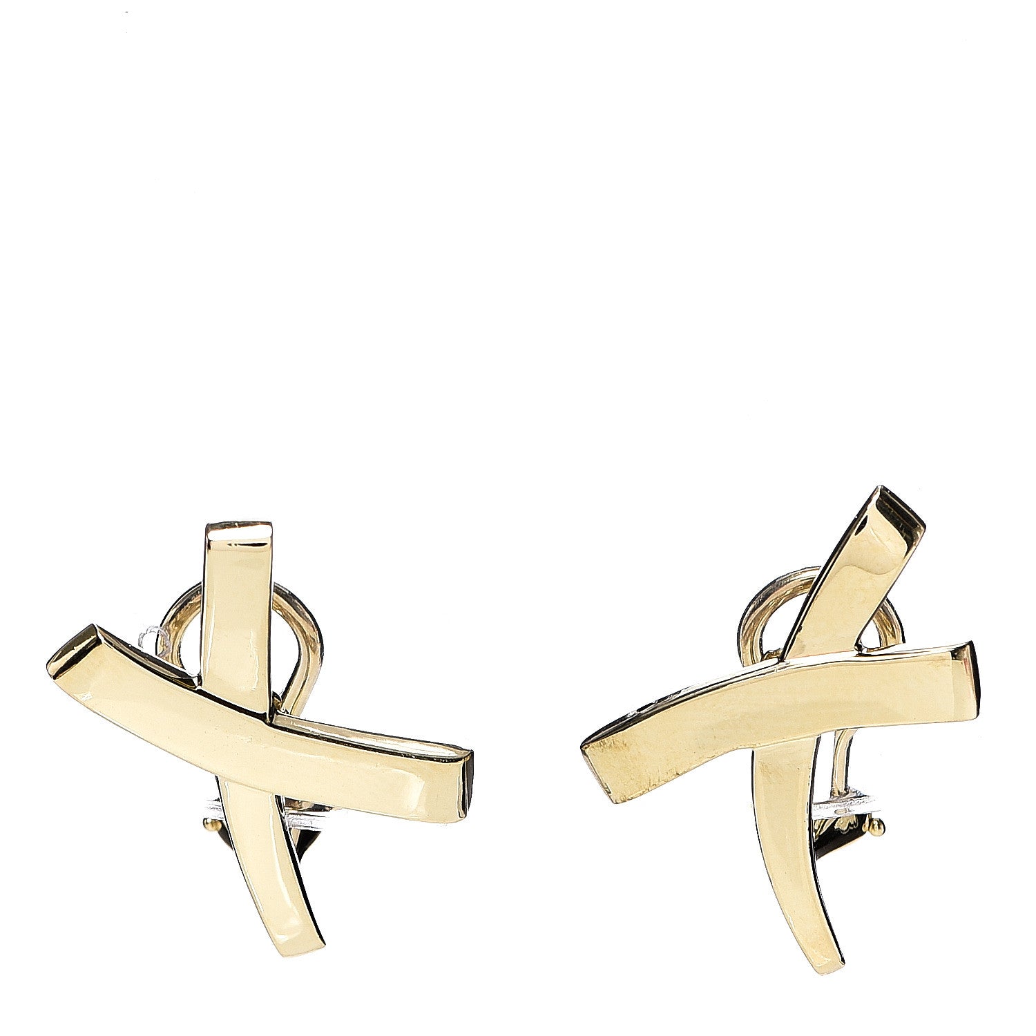Tiffany 18K Yellow Gold Large Paloma's Graffiti X Earrings 1 of 4
