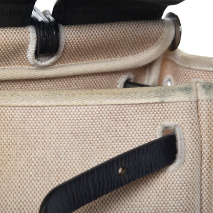 Hermes Toile Vache Calfskin Herbag 30 PM Natural Black 47 of 54