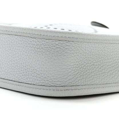 Hermes Taurillon Clemence Amazone Evelyne TPM Bleu Pale Nata 10 of 11