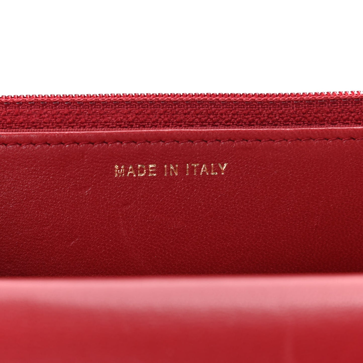 Lambskin Quilted Trendy CC Wallet On Chain WOC Red