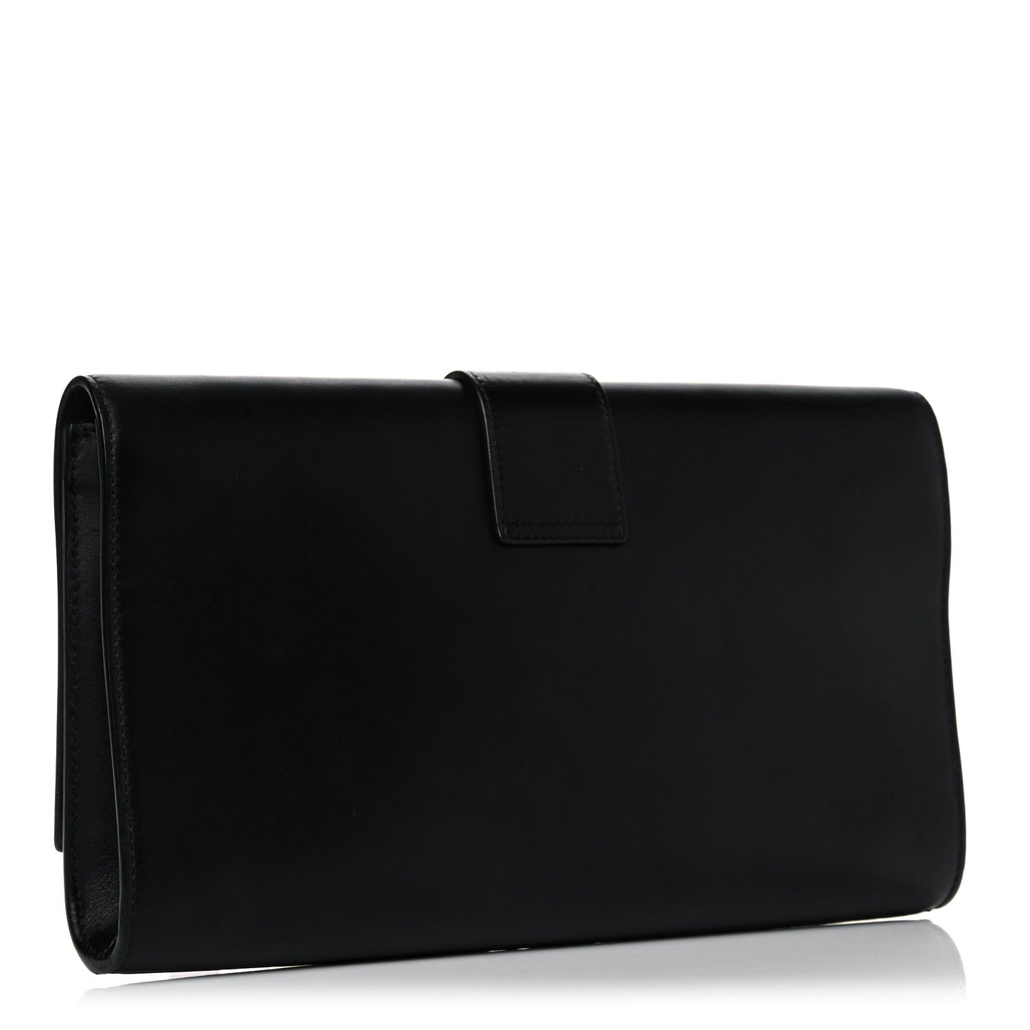 Textured Calfskin Y Ligne Clutch Black
