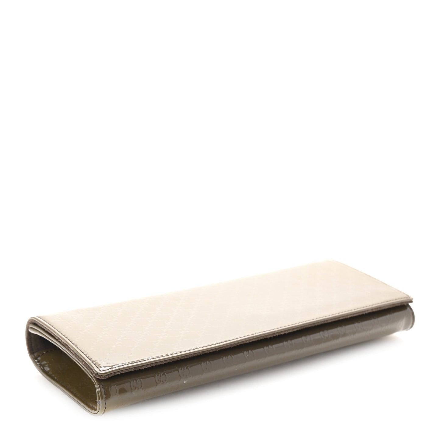 Patent Microguccissima Small Broadway Clutch Grey Field