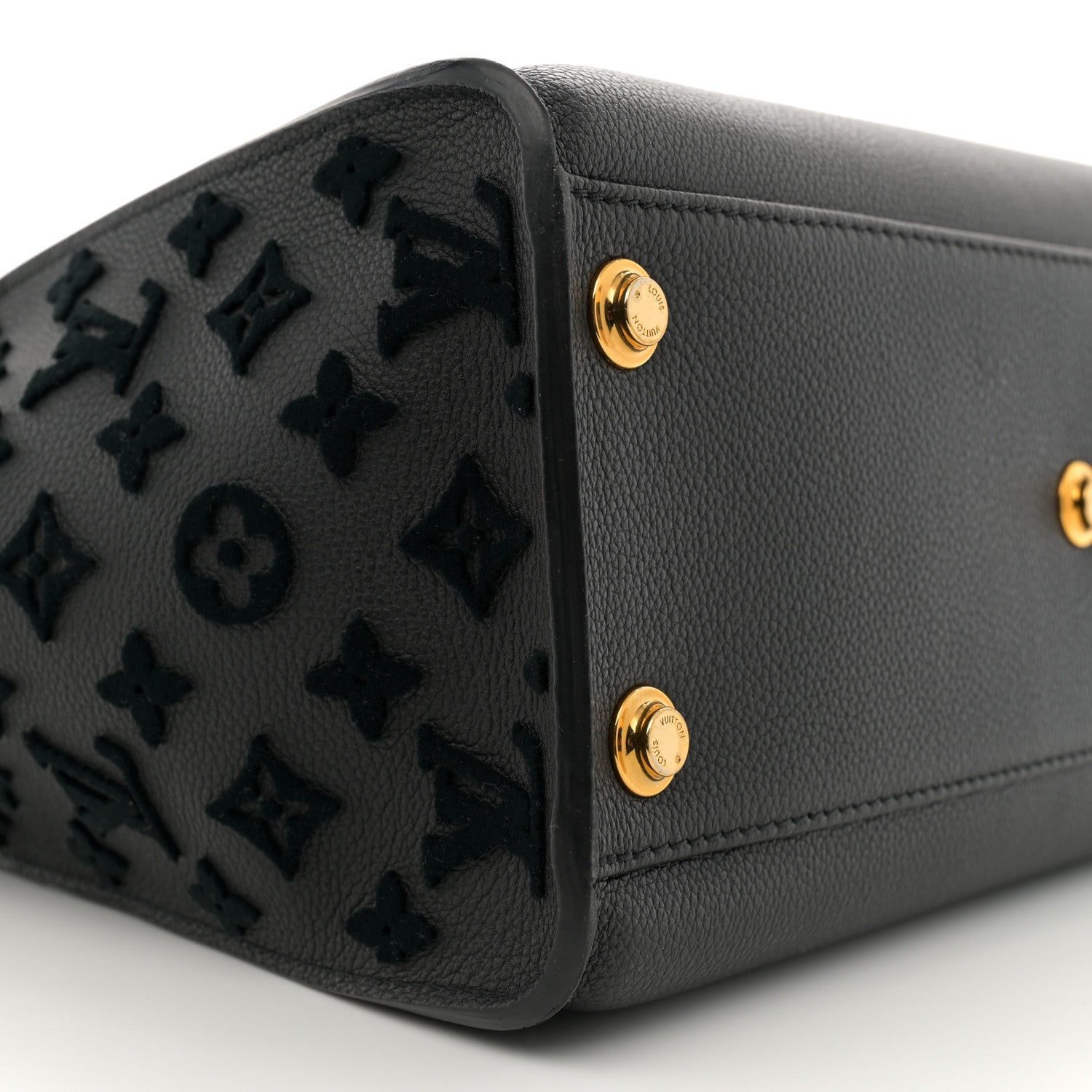Louis Vuitton Calfskin Monogram Tufting On My Side Black 9 of 11