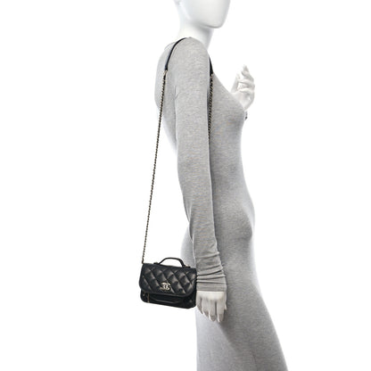 Chanel Caviar Quilted Business Affinity Clutch With Chain Black 2 of 12