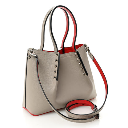 Christian Louboutin Calfskin Empire Spiked Mini Cabarock Shopper Tote Sasso 3 of 9