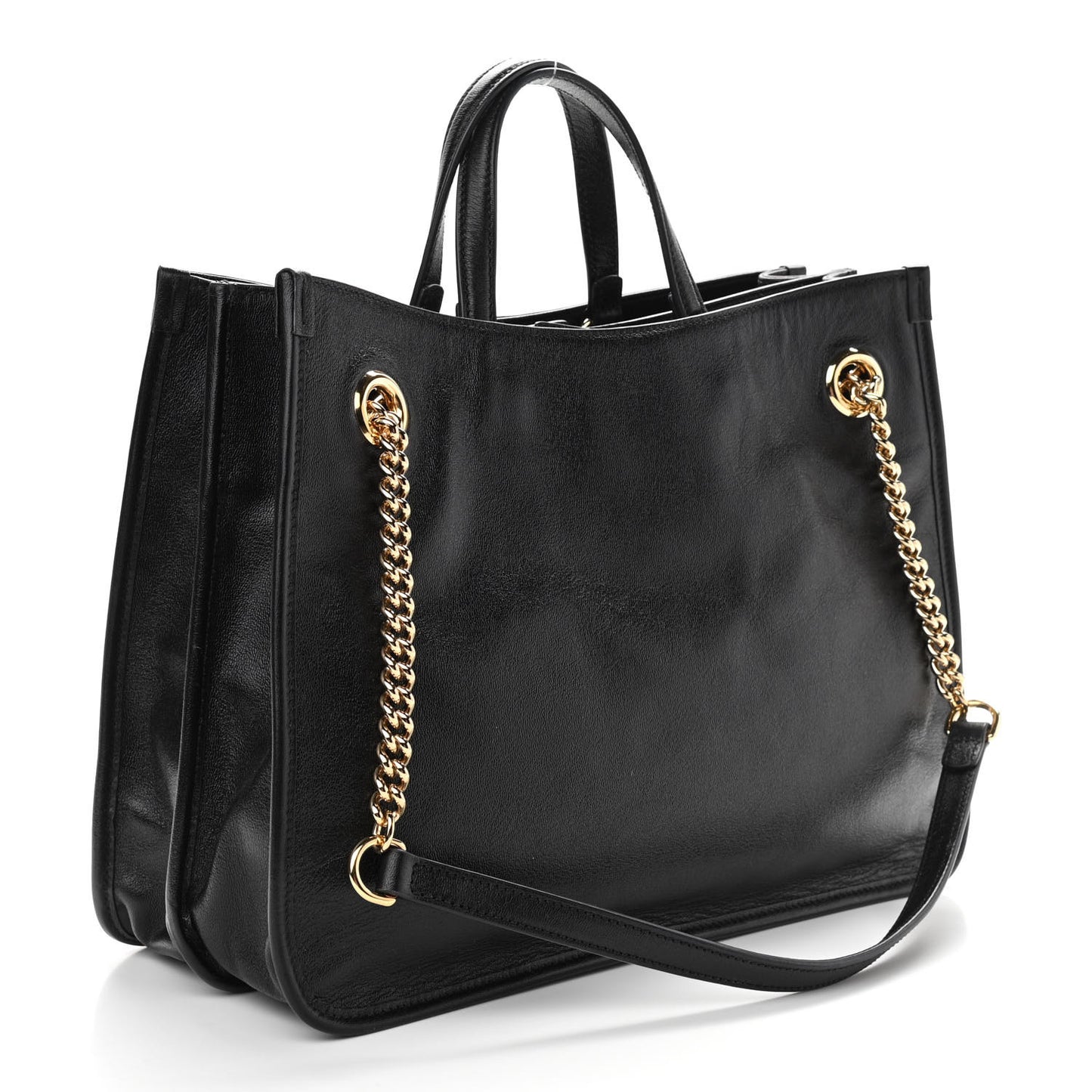 New Sakai Calfskin Lux Medium Horsebit 1955 Tote Bag Black