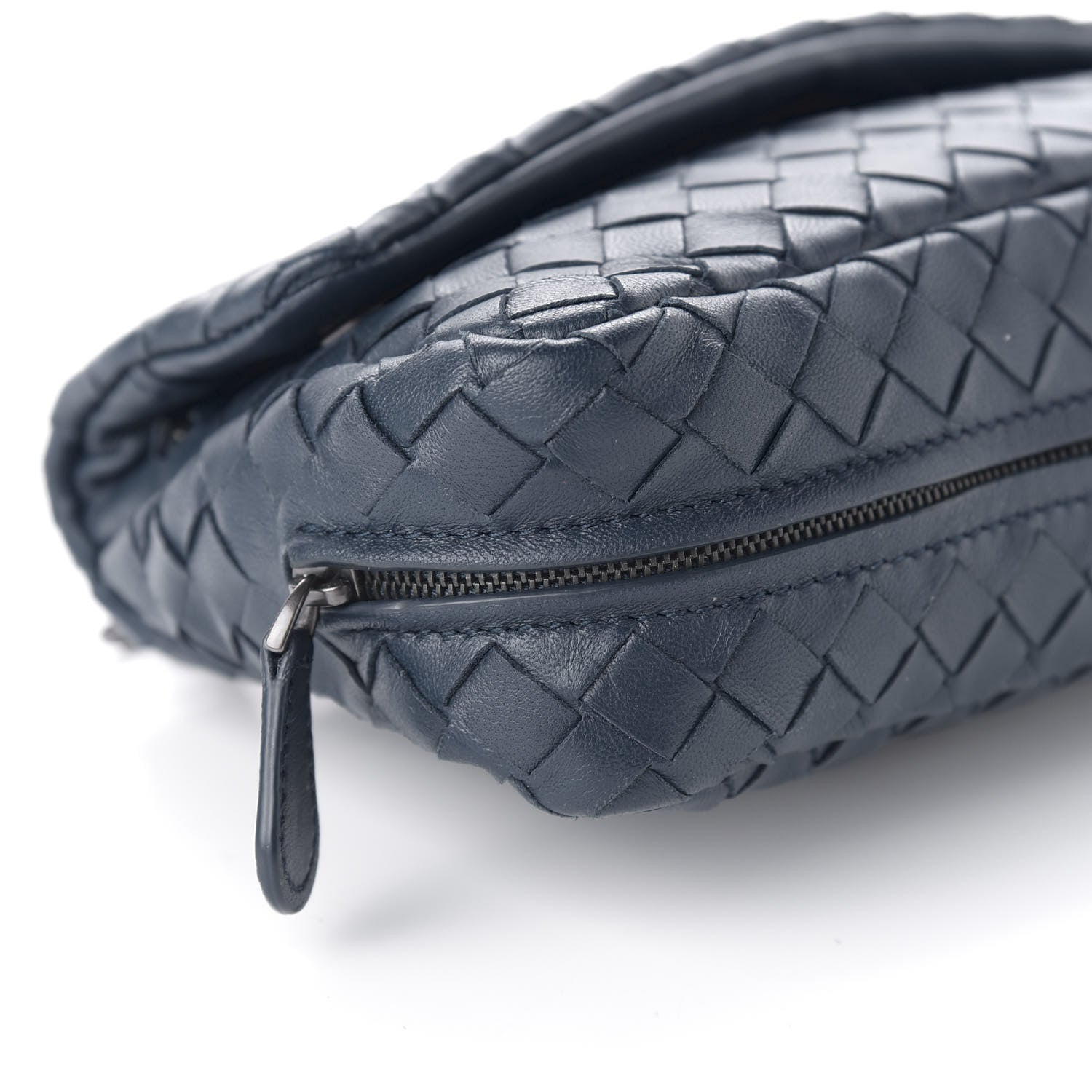 Bottega Veneta Nappa Intrecciato Mini Chain Messenger Denim 6 of 9