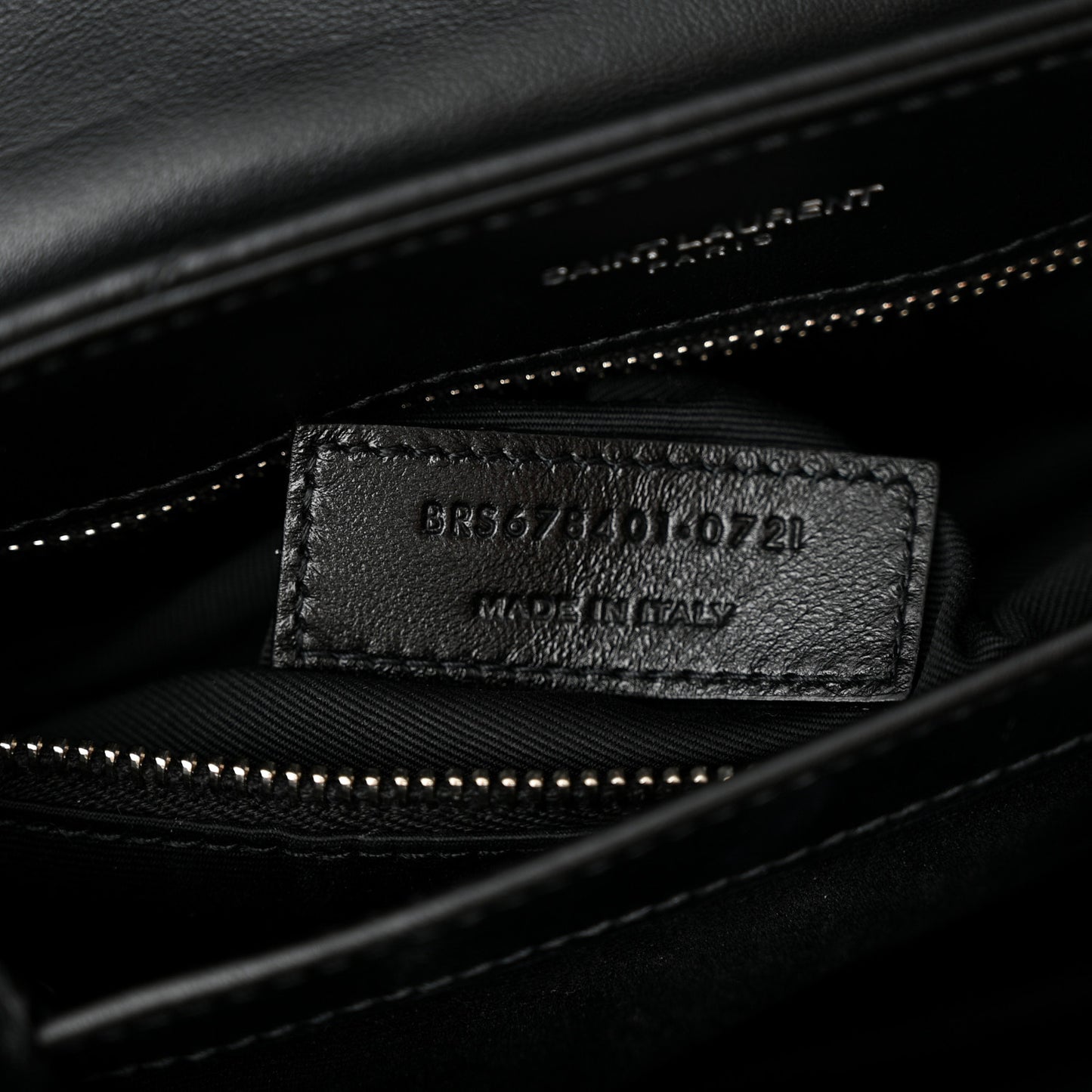 Calfskin Y Quilted Monogram Toy Loulou Crossbody Bag Black