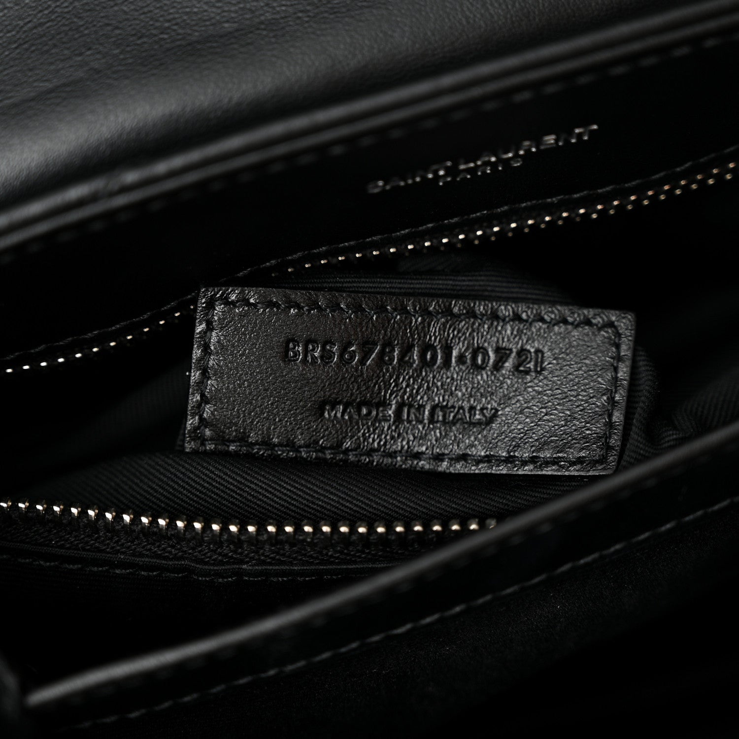 Saint Laurent Calfskin Y Quilted Monogram Toy Loulou Crossbody Bag Black 7 of 11