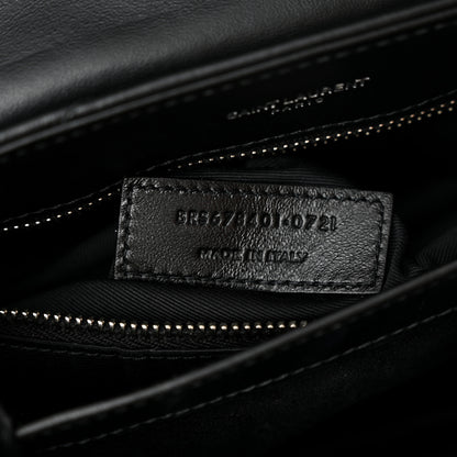 Saint Laurent Calfskin Y Quilted Monogram Toy Loulou Crossbody Bag Black 7 of 11