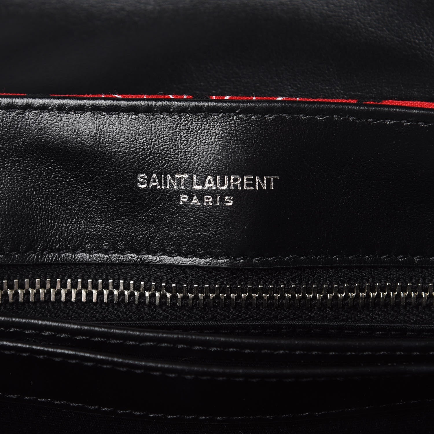Saint Laurent Cotton Bandana Y Quilted Monogram Toy Loulou Crossbody Bag Red 7 of 11