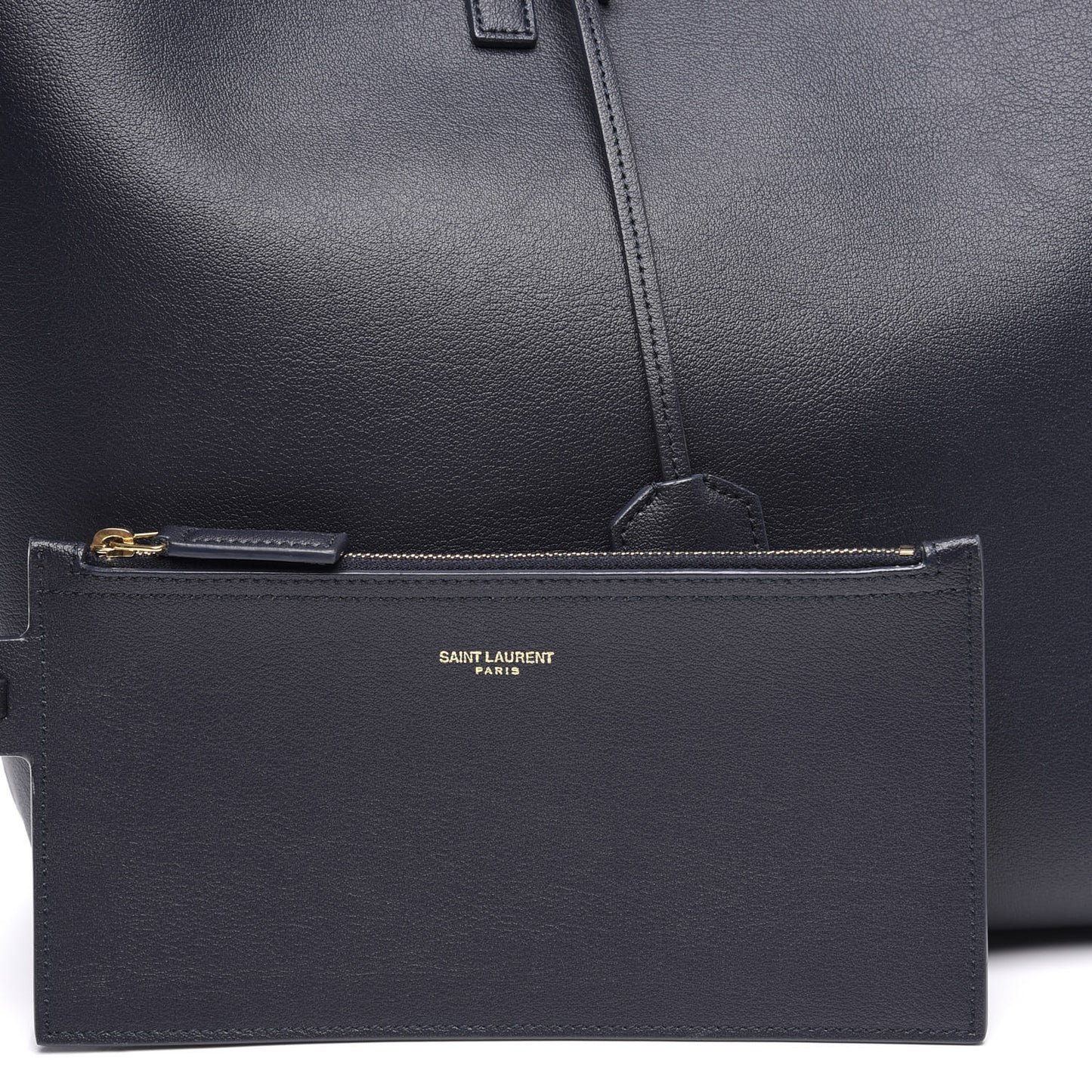 Calfskin Large Shopping Tote Black