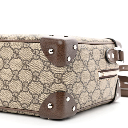 Gucci GG Supreme Monogram Textured Calfskin Square Messenger Bag Beige Ebony New Acero 10 of 10