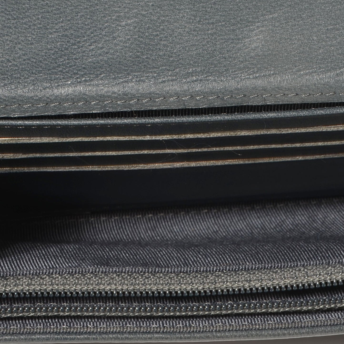 Lambskin Quilted Small Flap Wallet Grey
