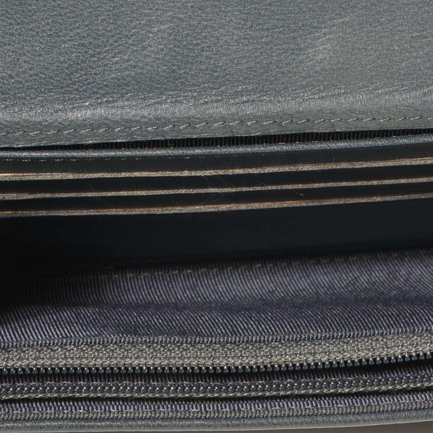 Chanel Lambskin Quilted Small Flap Wallet Grey 6 of 8