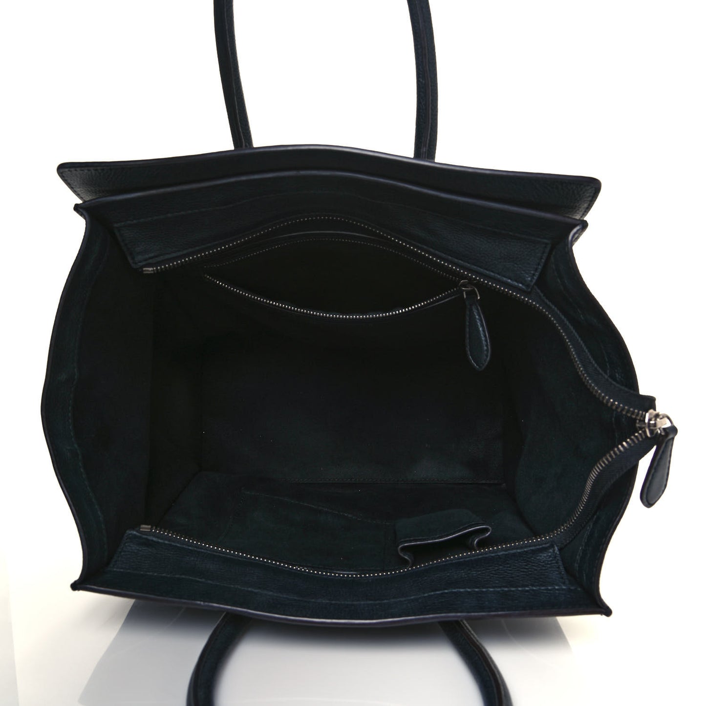 Drummed Calfskin Mini Luggage Black