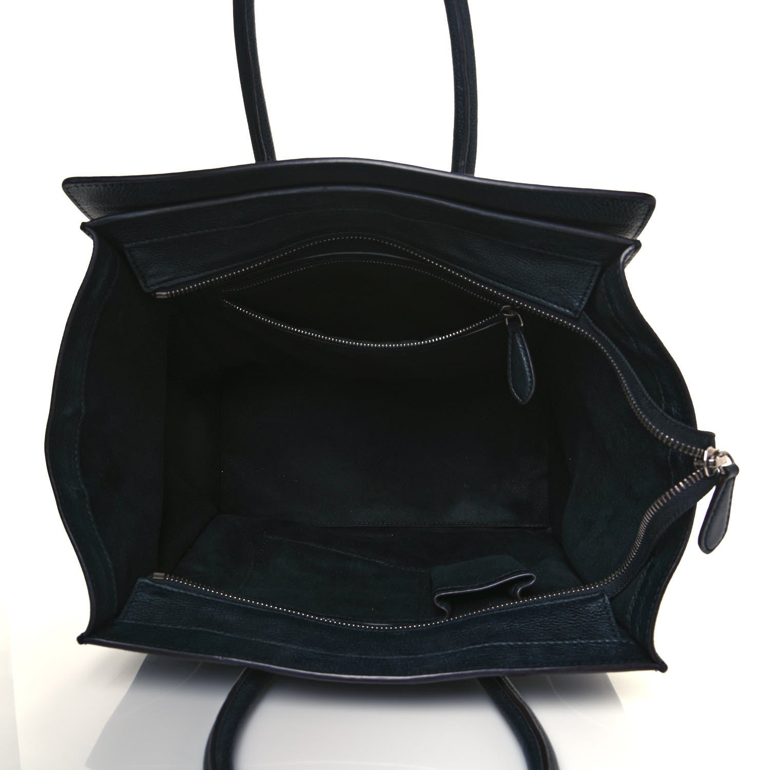 Celine Drummed Calfskin Mini Luggage Black 5 of 13