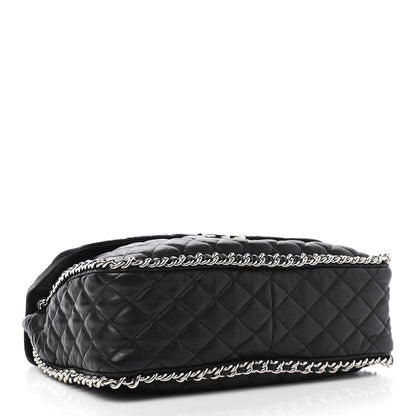 Chanel Washed Lambskin Quilted Maxi Chain Around Flap Black 5 of 10