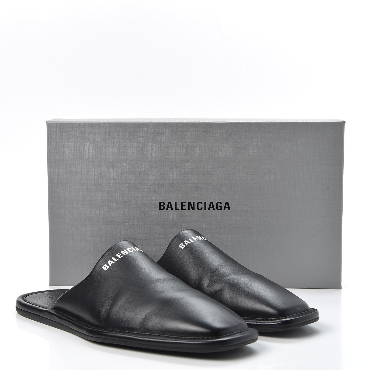 Smooth Calfskin Mens Cozy Slip-On Loafers 42 Black White
