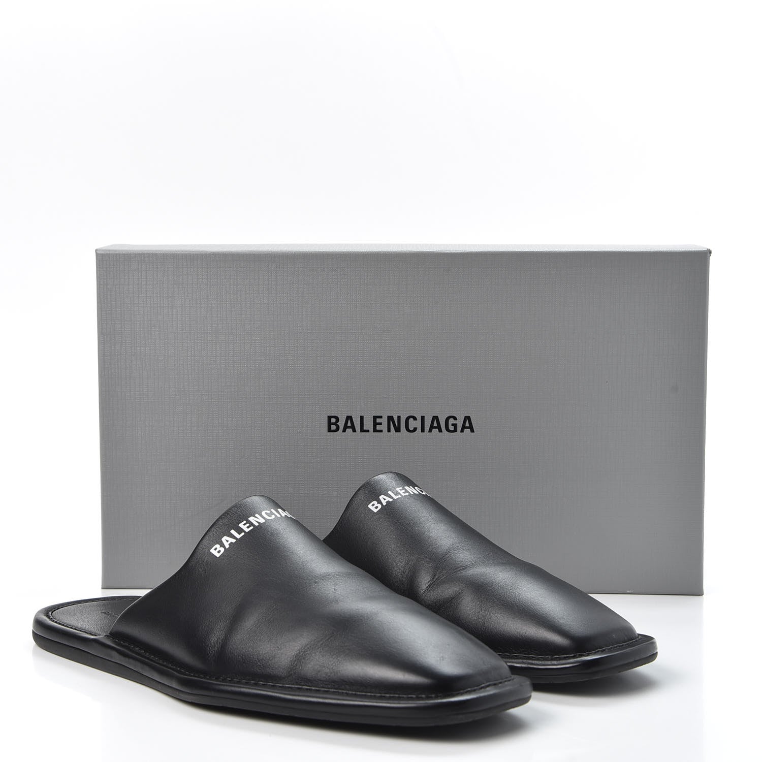Balenciaga Smooth Calfskin Mens Cozy Slip-On Loafers 42 Black White 11 of 11