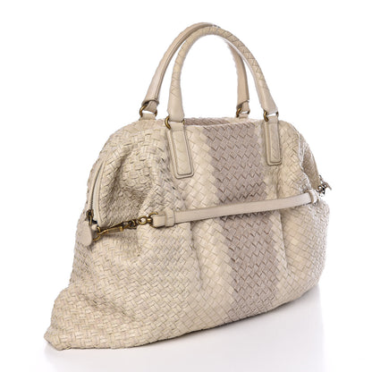 Bottega Veneta Nappa Linen Intrecciato Maxi Convertible Tote Mink 3 of 11