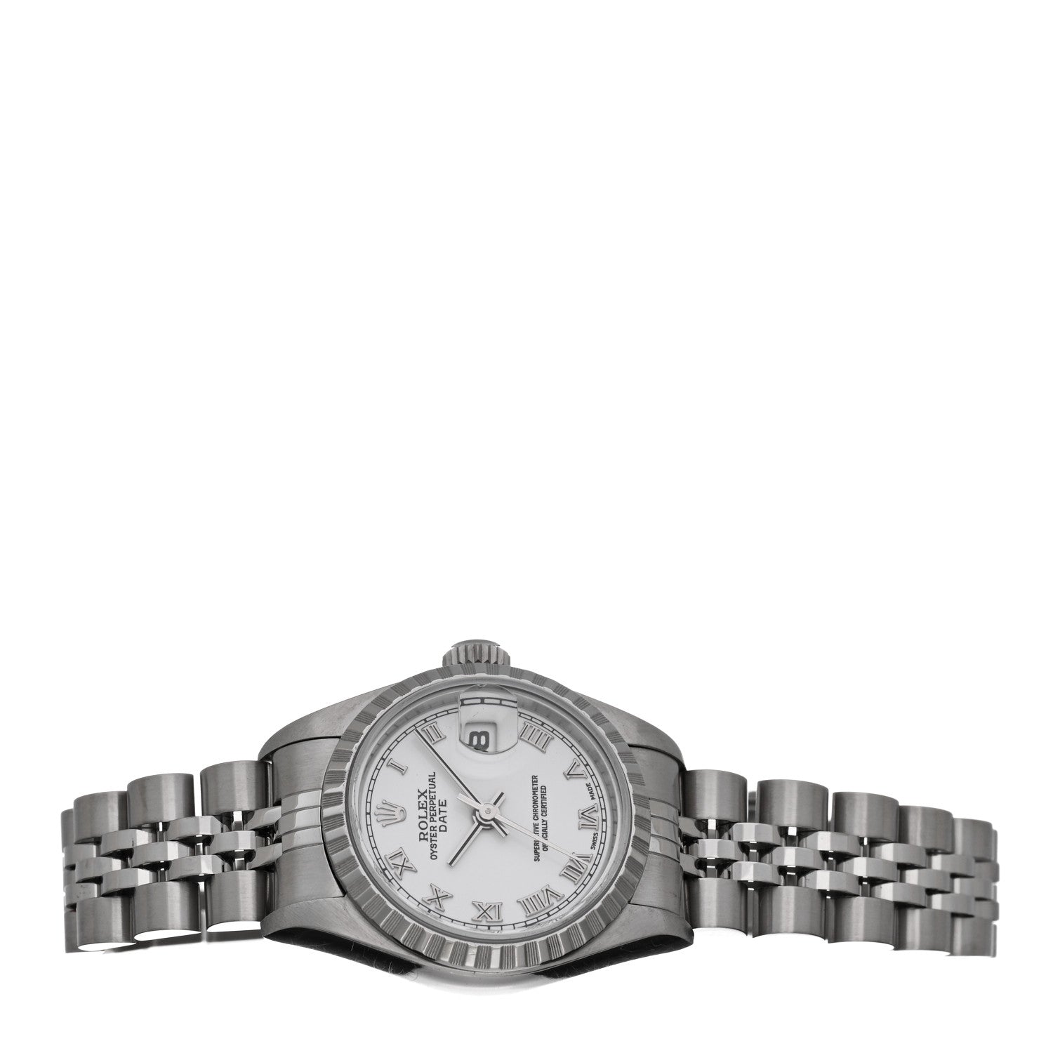 Rolex Stainless Steel 26mm Oyster Perpetual Datejust Watch White Roman 79240 2 of 4